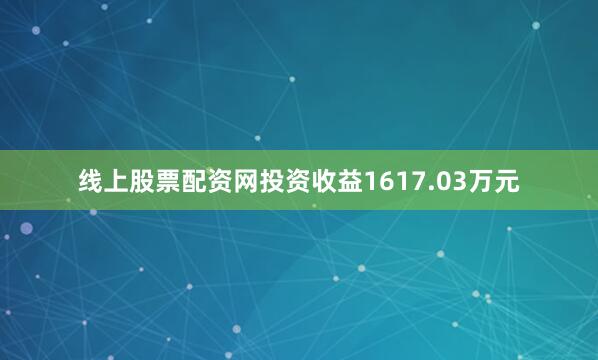 线上股票配资网投资收益1617.03万元